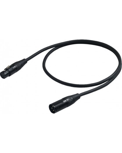 PROEL mikrofono laidas, 0,5m, juodas