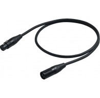 PROEL mikrofonu kabelis, 0,5m, melns