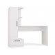 Cosmo Desk + Bookcase Set, White