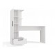 Cosmo Desk + Bookcase Set, White