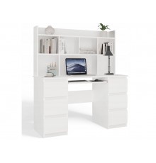 KUBA Desk Set + Extension Piece, White