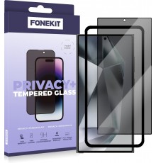 FoneKit Privacy+ Full Cover - tempered glass, Google Pixel 8, black