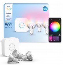 Philips Hue Essential Starter Pack, GU10 Smart Bulbs, 3 pcs
