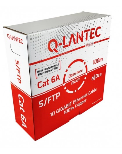 Q-LANTEC S/FTP cat.6A network cable, twisted pair, LSOH