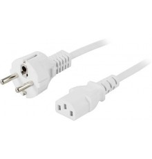 DELTACO CEE 7/7 - C13 power cable, 0.5 m, white