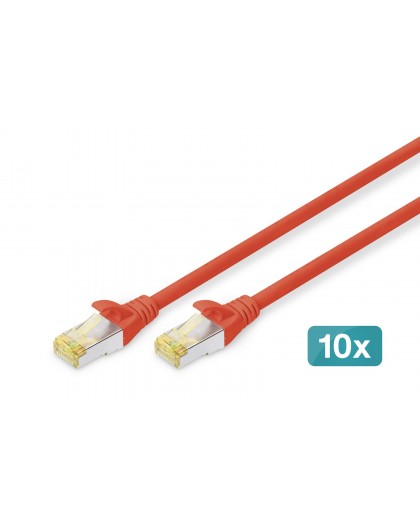 Digitus CAT 6A S/FTP patch cord, 10 pieces