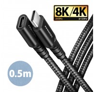 USB-C EXTENSION CABLE 0.5M/BLACK BUCM32-CF05AB AXAGON