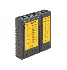 DeLOCK 86407 network cable tester Twisted pair cable tester Black
