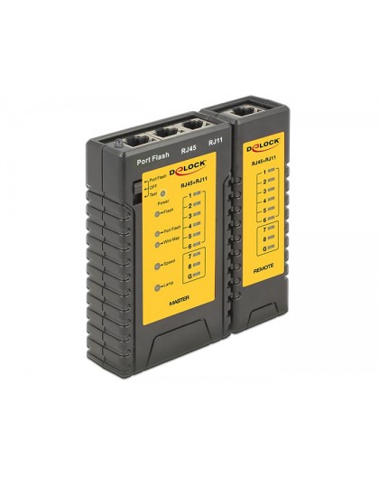 DeLOCK 86407 network cable tester Twisted pair cable tester Black