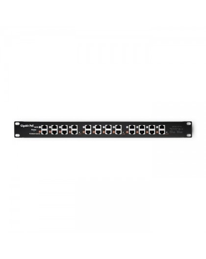 Qoltec Patch panel RACK | 12 portów | PoE | Czarny