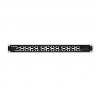 Qoltec Patch panel RACK | 12 portów | PoE | Czarny