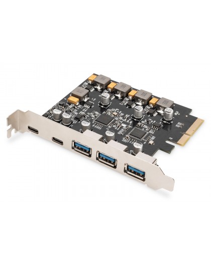 Digitus PCIe card 2x USB-C + 3x USB A