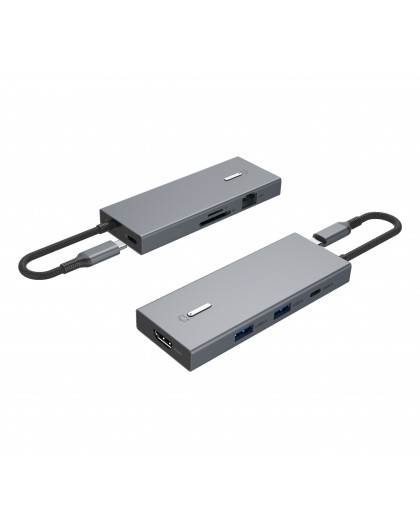 Fuj:tech 8-in-1 USB-C-hubs, 100 W PD