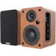 Aiwa ASP-A200 active speaker pair, brown