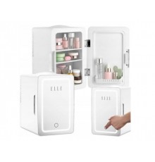 Mini fridge with LED make-up mirror ELLE 4L white