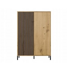 KAMARO 2DD SLIM/GŁ OAK ARTISAN DISPLAY CABINET