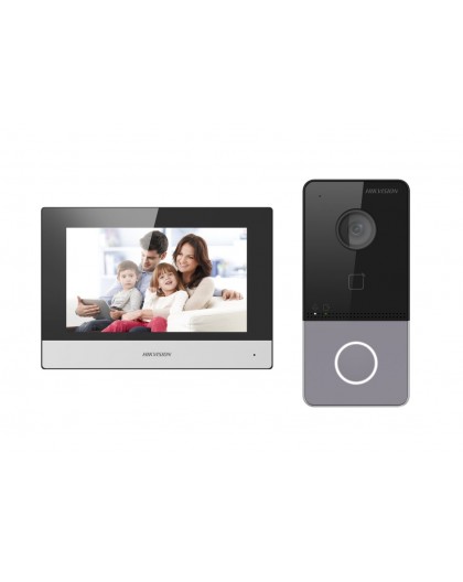 Hikvision DS-KIS603-P(C)/EU video intercom system 2 MP 17.8 cm (7") Black, Grey, Silver