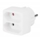 Fuj:tech 2-part power socket splitter, white