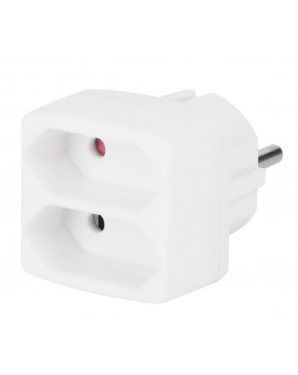 Fuj:tech 2-part power socket splitter, white