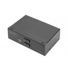 Digitus KVM Switch, 2x1 DP, DP Out,USB