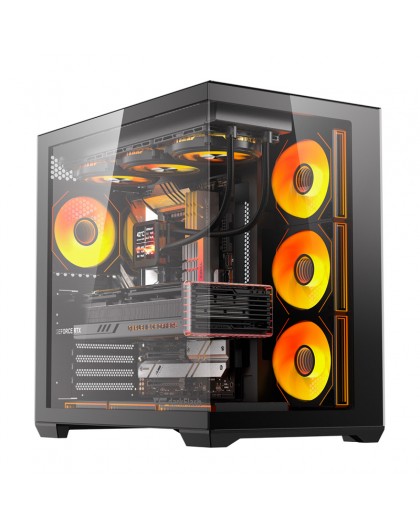 DarkFlash C280 computer case (black) + 7 fans