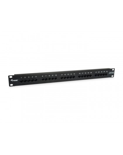Equip 25-Port Cat.3 RJ45 ISDN Patch Panel, Black