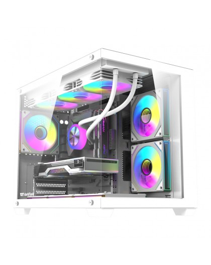 DarkFlash B275 PRO computer case (white) + 6 fans