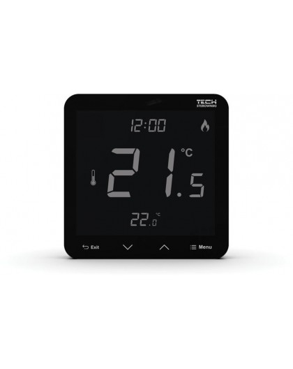 Wireless room regulator black R-10S PLUS