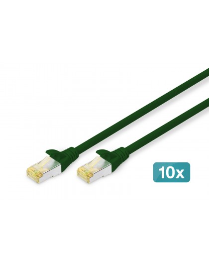 Digitus CAT 6A S/FTP patch cord, 10 pieces