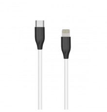 Silicone Cable USB Type C- Lightning, 2m (white)