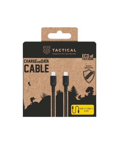 Tactical Stitch Thread USB-C/USB-C Kabelis 0.3m / melns