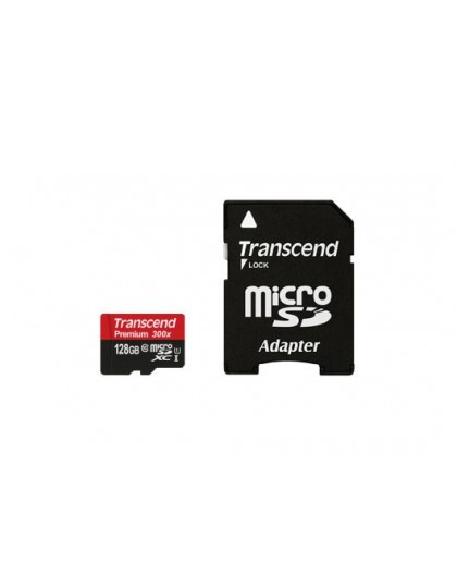 Transcend microSDXC/SDHC Class 10 UHS-I 128GB with Adapter