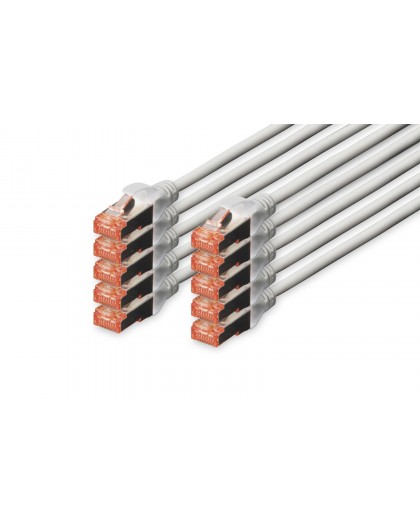 Digitus CAT 6 S/FTP patch cable, 10 pieces