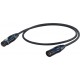 PROEL professional microphone cable, 1m, black