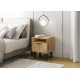 SCANDI 1S SLIM OAK ARTISAN BEDSIDE TABLE