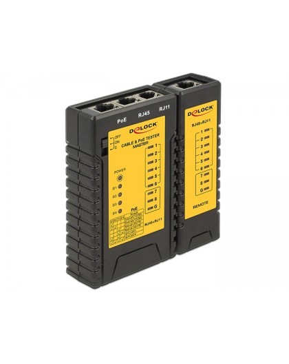 DeLOCK 86107 network cable tester Black, Yellow