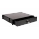 Equip Lockable Drawer 19', 2U, RAL9005 Black
