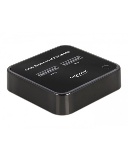 DeLOCK M.2 Docking Station for 2 x M.2 SATA SSD with Clone function