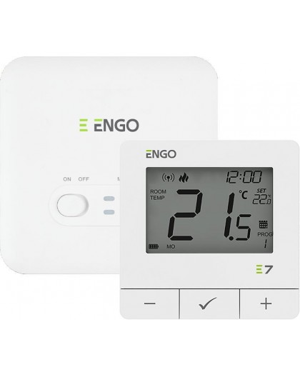ENGO Controls E7-RFW Wireless Thermostat, White