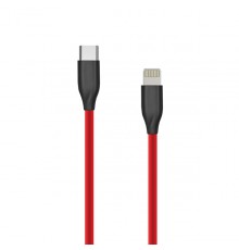 Силиконовый кабель USB Type C- Lightning, 2m (красный)