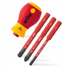 Screwdriver set with bit holder softfinish electri