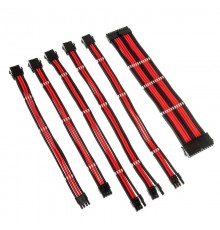 Kolink Core Adept Braided Cable Extension Kit - Black/Red