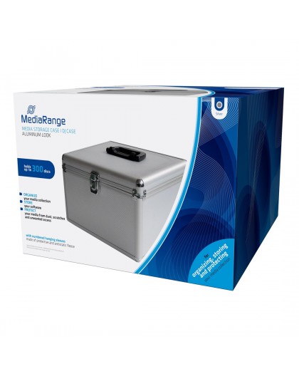 MediaRange BOX76 optical disc case Box case 300 discs Silver