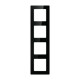 Quadruple frame socket Avatto N-TS10-Frame-B4 (black)