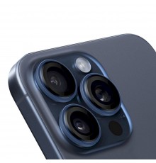 OBAL:ME Lens Protector for Apple iPhone 15 Pro/15 Pro Max / Blue Titanium