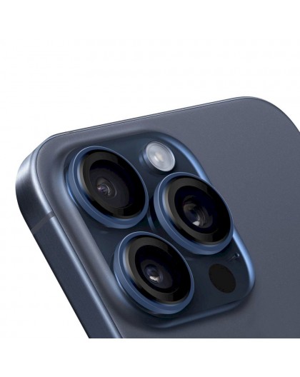 OBAL:ME Lens Protector for Apple iPhone 15 Pro/15 Pro Max / Blue Titanium