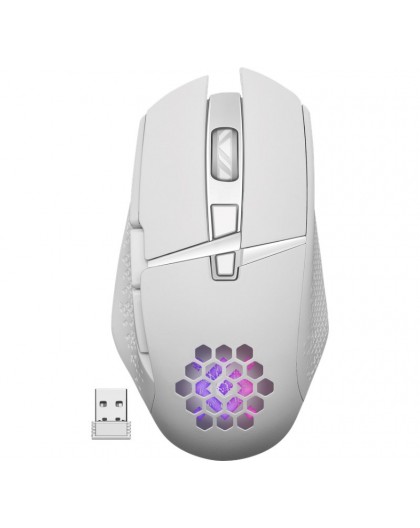MOUSE DEFENDER GM-514 GLORY OPTIC RF RGB 3200dpi 7P WHITE