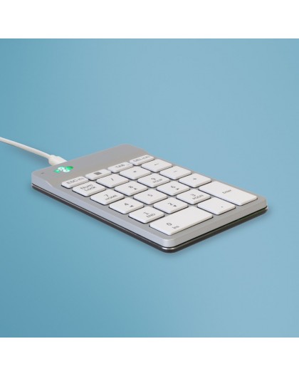 R-Go Tools Numeric keypad R-Go Numpad Break, ergonomic numeric keypad with break software, wired, white