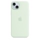 Silicone Apple case for iPhone 15 Plus Mint