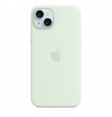 Silicone Apple case for iPhone 15 Plus Mint